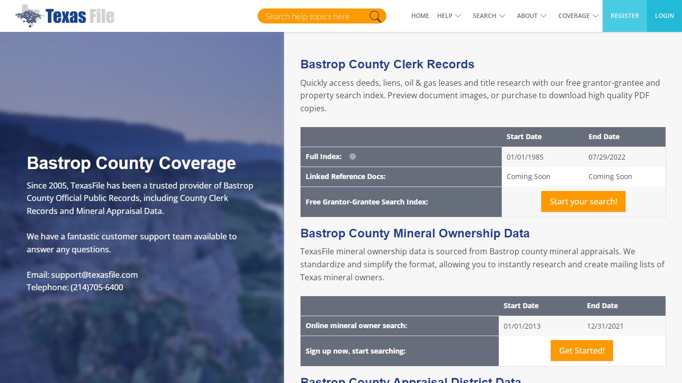 Bastrop County Clerk Official Public Records | TexasFile